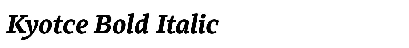 Kyotce Bold Italic